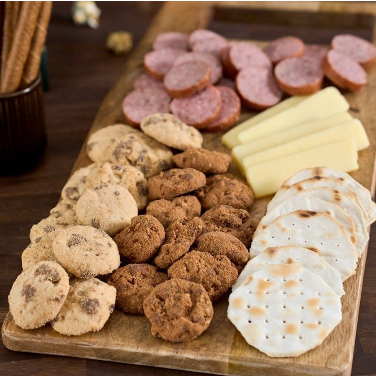 Premium Snack Gift Basket of Meat, Cheese, Cookies, Chocolate and Popcorn