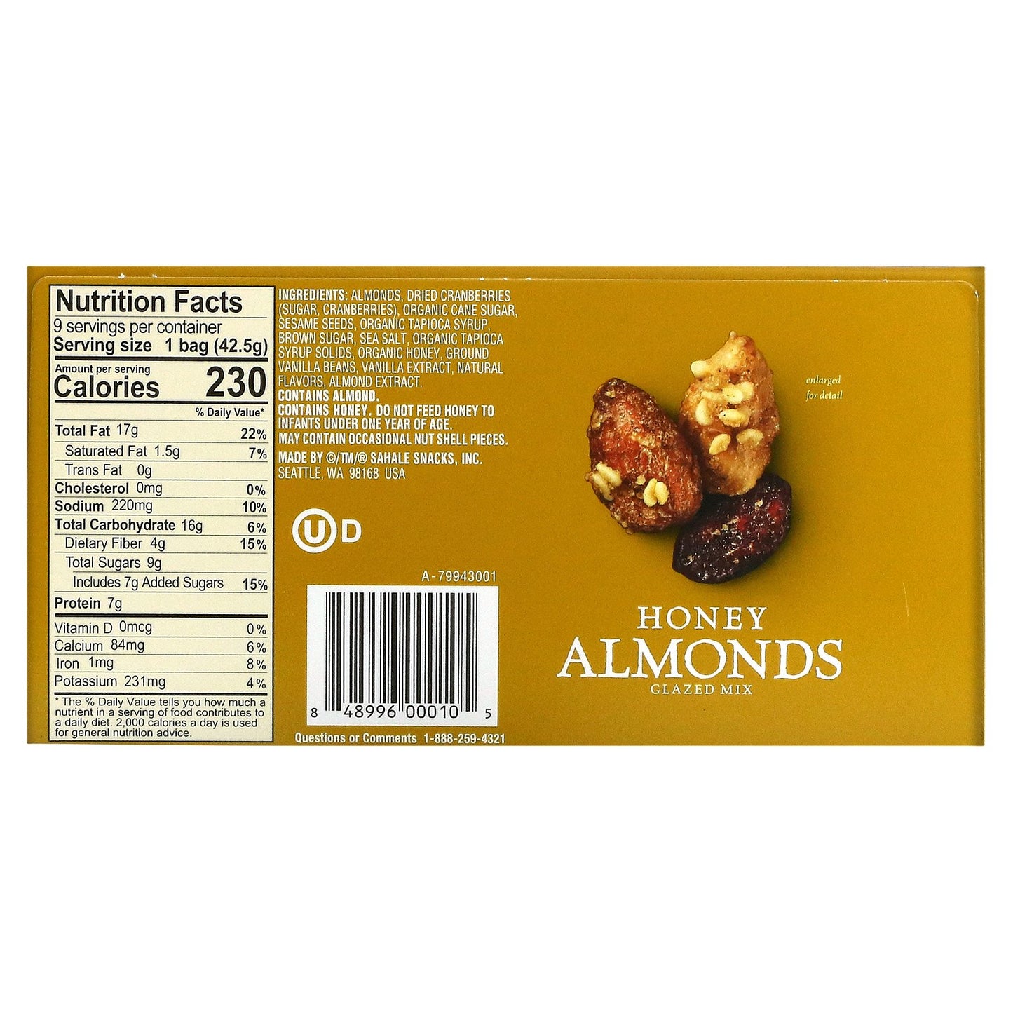 Sahale Snacks Glazed Mix Nut Blend Variety Pack, 1.5 oz - Grab & Go Bags - Four Different Dry-Roasted Deluxe Mixed Nuts Blends Included - Non-GMO Kosher & Certified Gluten Free Snacks - Pack of 12