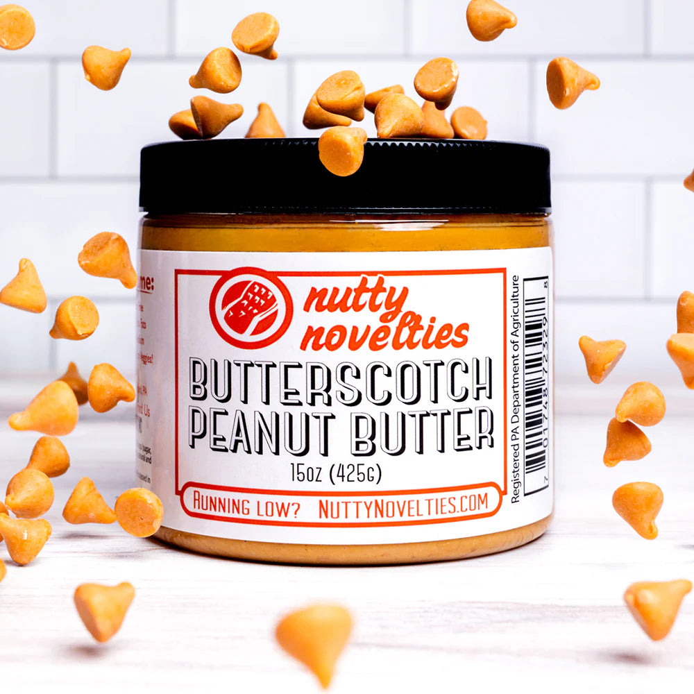 Nutty Novelties Sweet Sampler Peanut Butter - Pack of 4 - Honey Roasted, Butterscotch, Cinnamon & Chocolate Peanut Butter