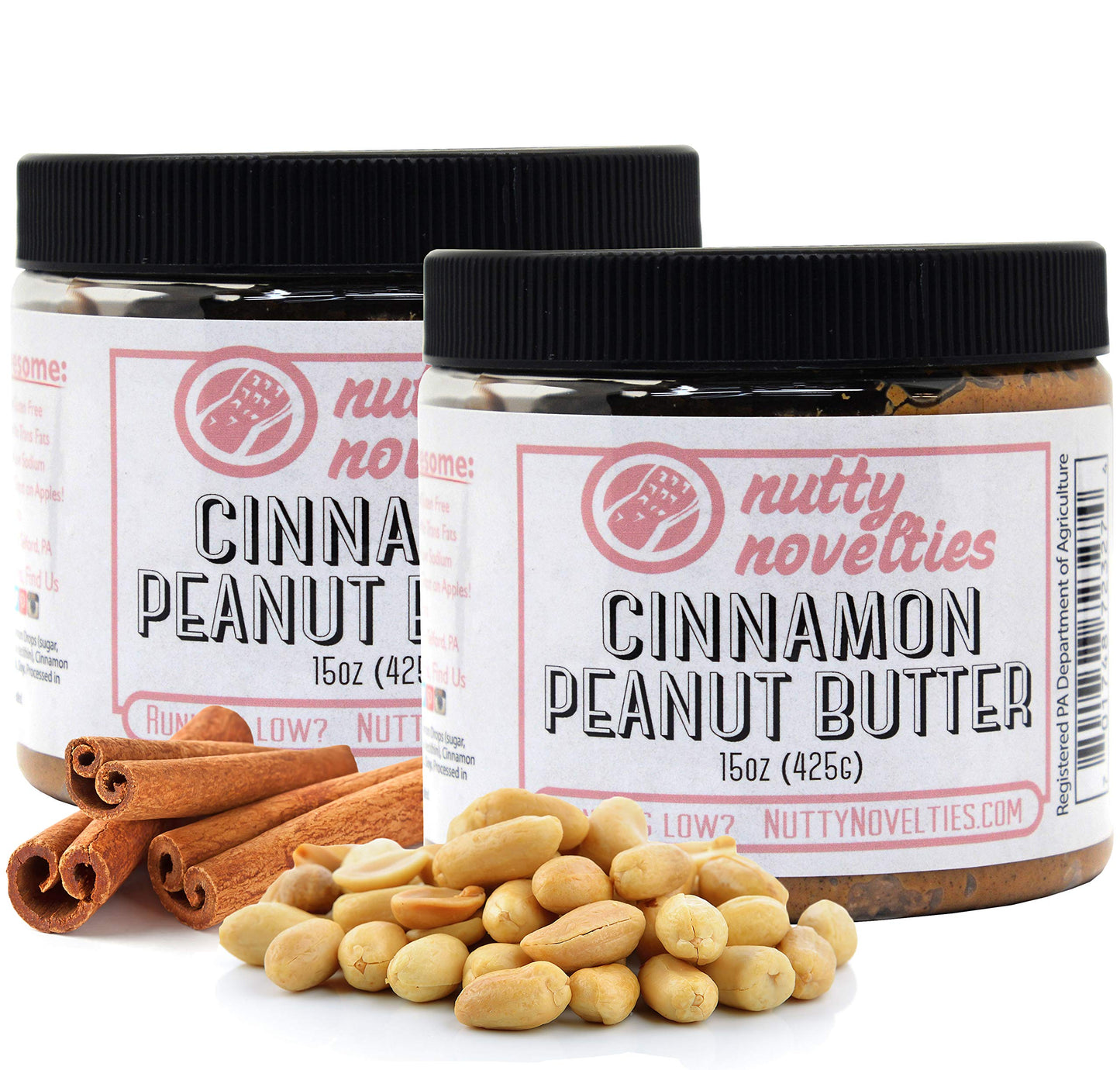 Nutty Novelties Sweet Sampler Peanut Butter - Pack of 4 - Honey Roasted, Butterscotch, Cinnamon & Chocolate Peanut Butter