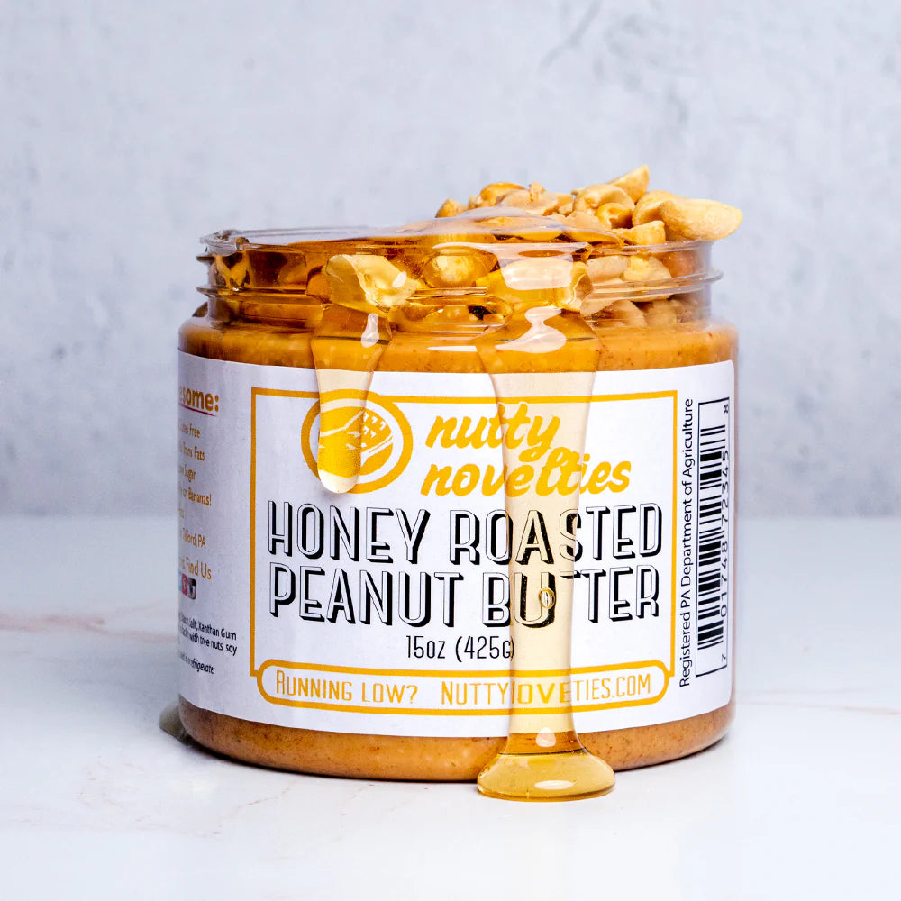 Nutty Novelties Sweet Sampler Peanut Butter - Pack of 4 - Honey Roasted, Butterscotch, Cinnamon & Chocolate Peanut Butter