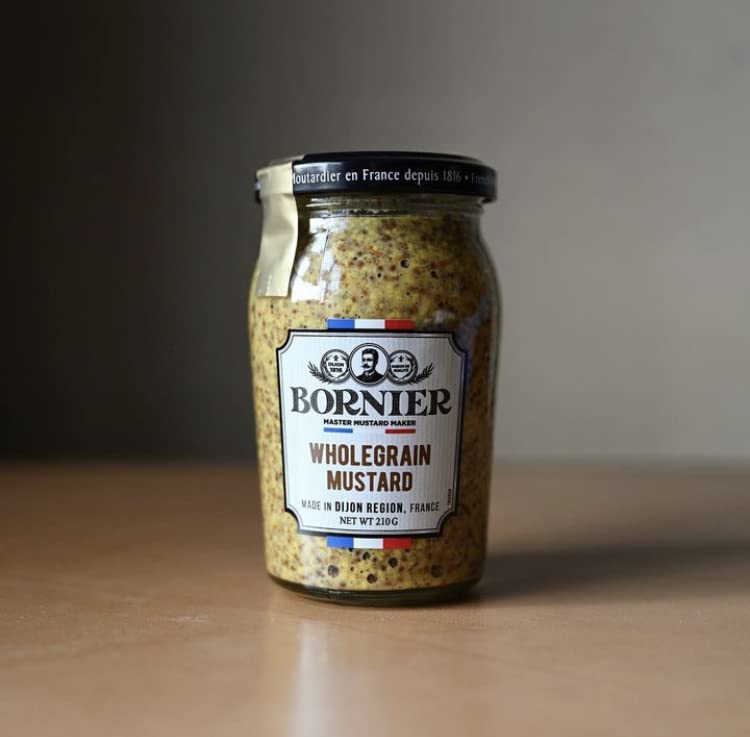 Bornier Dijon Mustard, Organic Wholegrain, 7.4 oz