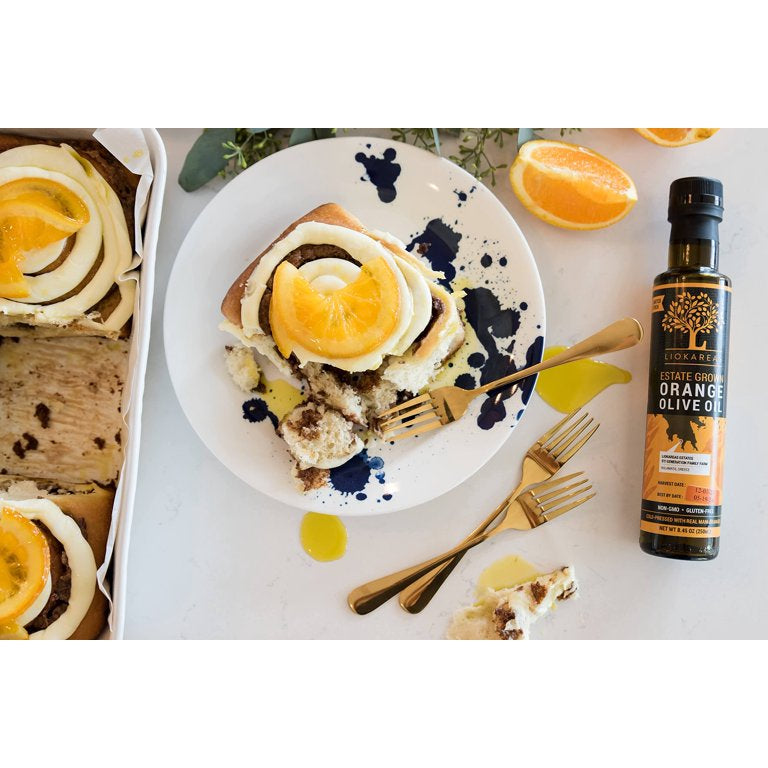 Estate Grown Orange Olive Oil, Greek Extra Virgin Olive Oil Cold Pressed With Oranges - Organic - Gluten Free