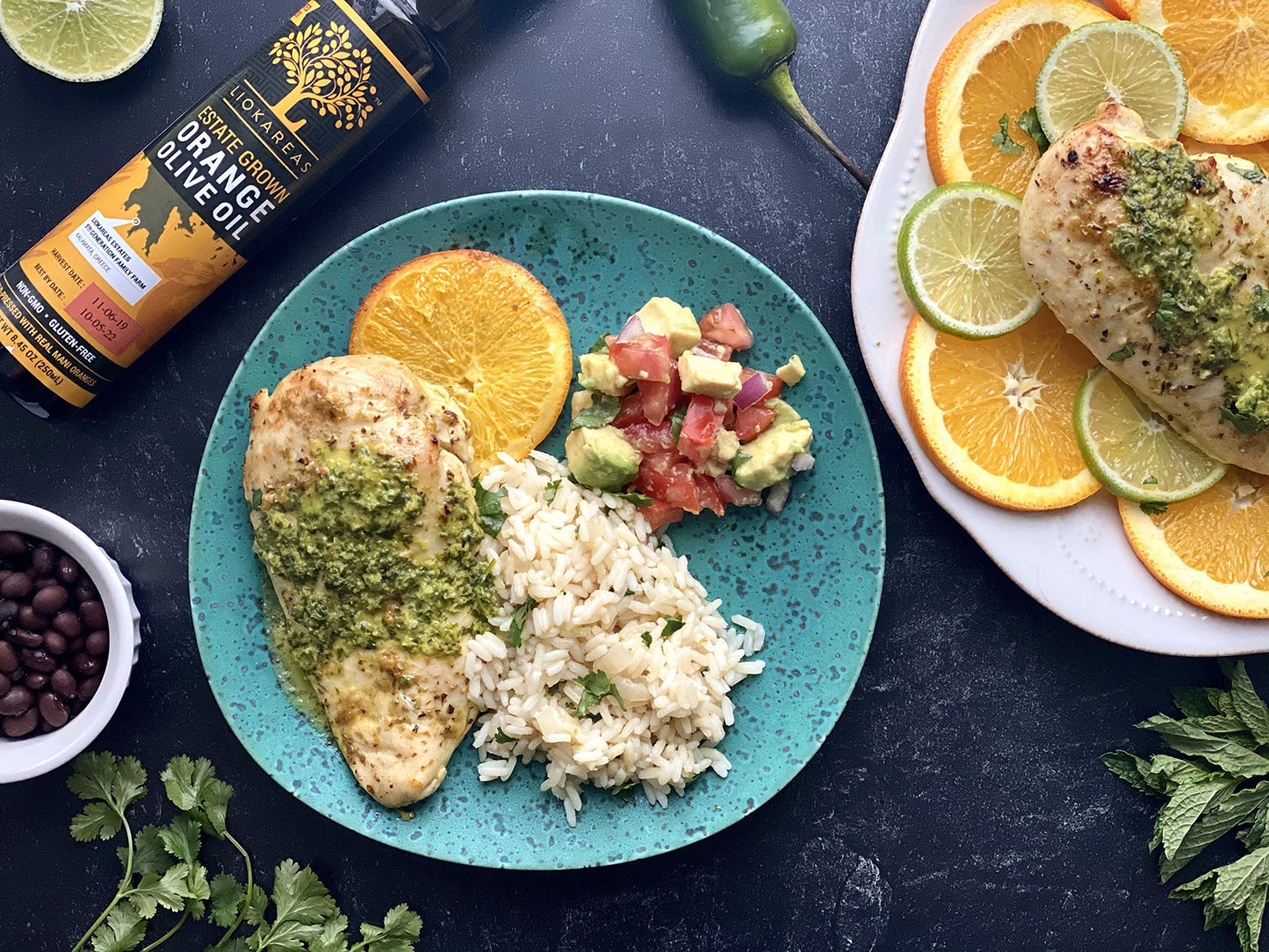 Estate Grown Orange Olive Oil, Greek Extra Virgin Olive Oil Cold Pressed With Oranges - Organic - Gluten Free