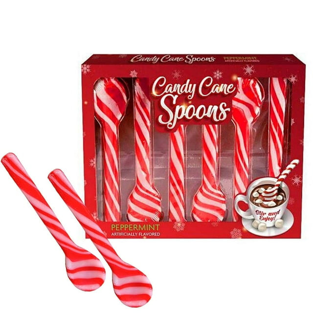 Peppermint Spoons Bulk – Pack of 48 Stunning Candy Cane Spoons