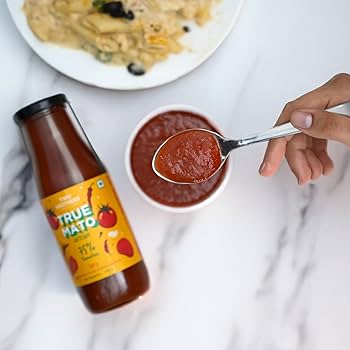 Truemato Ketchup - Made from 75% Tomatoes | No Refined Sugar, No Preservatives | No added colors, 21 oz - Pack of 2