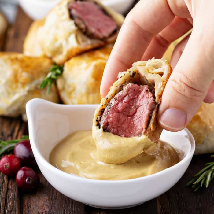 Tenderloin of Beef En Croute Bites - 100/Case