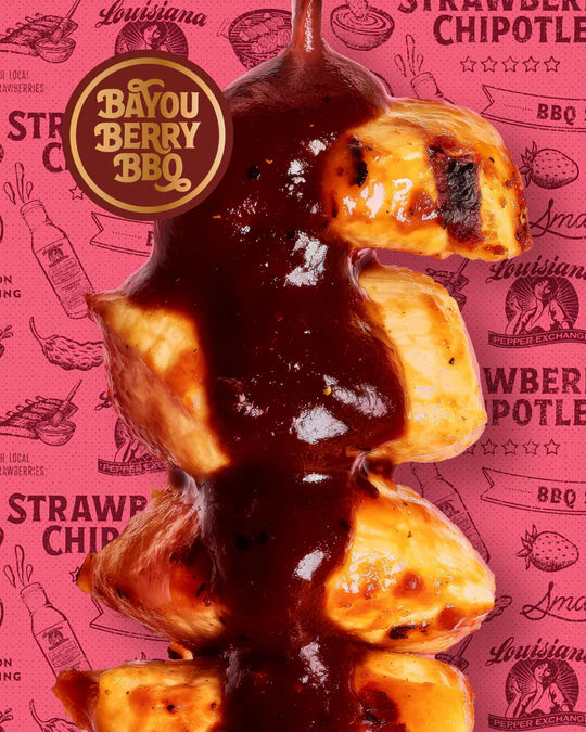 Louisiana Pepper Exchange Strawberry Chipotle BBQ Sauce, Gluten-Free, 12 oz - Pack of 2