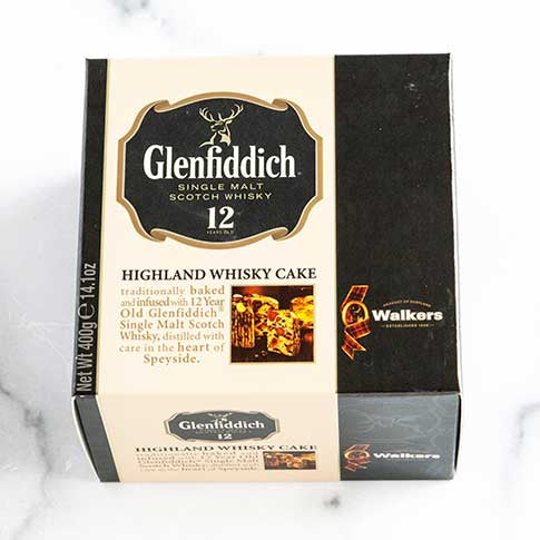 Walker’s Highland Whiskey Cake, 14.1 oz - Fruit Cake Infused with Glenfiddich Single-Malt Scotch Whisky