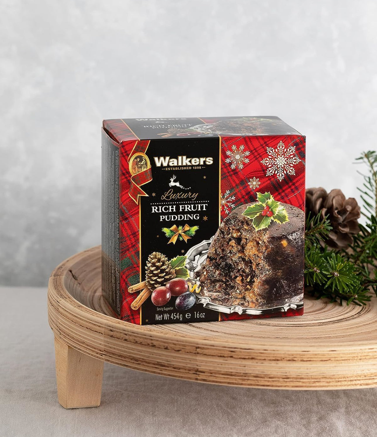 POPS TRADING COMPANY Holiday Christmas Fruit Plum Pudding, 8 oz- With Pops Recipe Card - Pack of 2