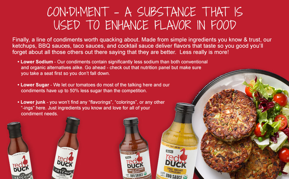 Red Duck Sweet Mustard Peppercorn Organic BBQ Sauce