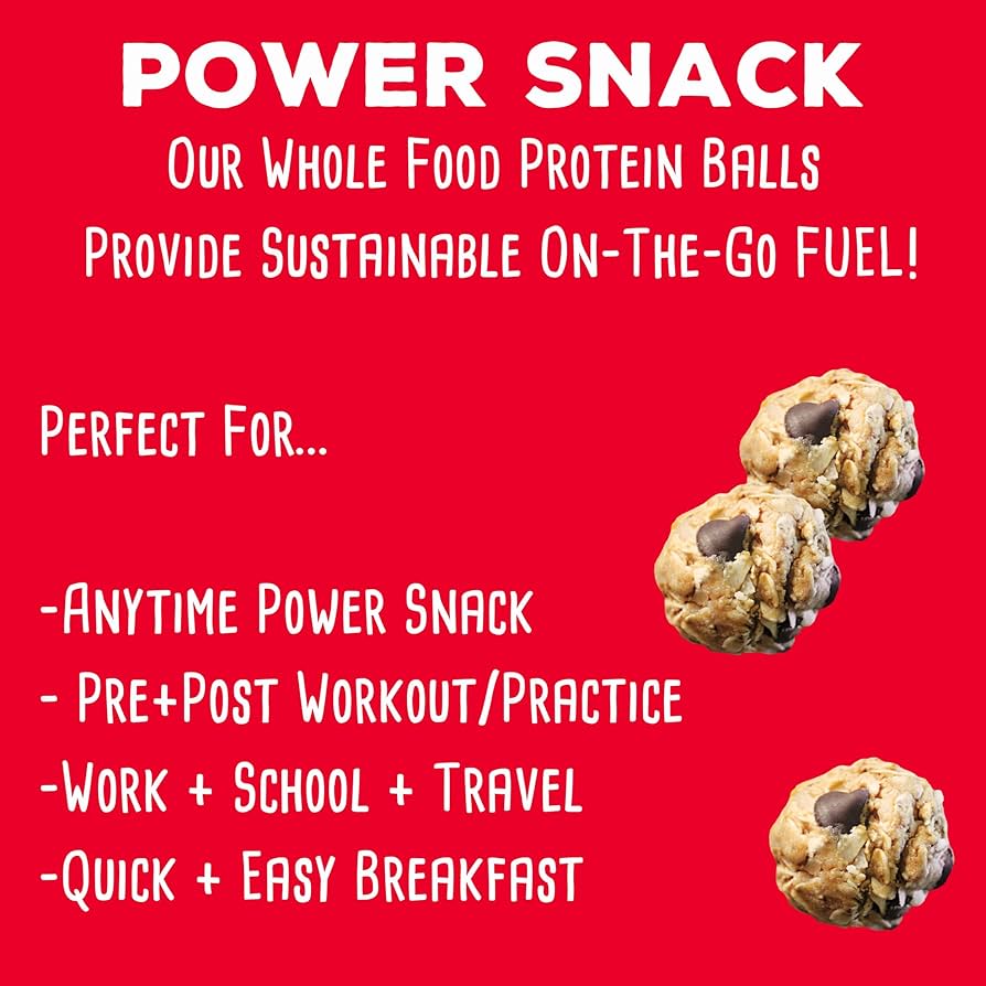 simplyFUEL Chocolate Coconut Peanut Butter Protein Ball - Whole Food Balls with Probiotics - 8g Protein Snack - Gluten Free Energy Balls - Pack of 3