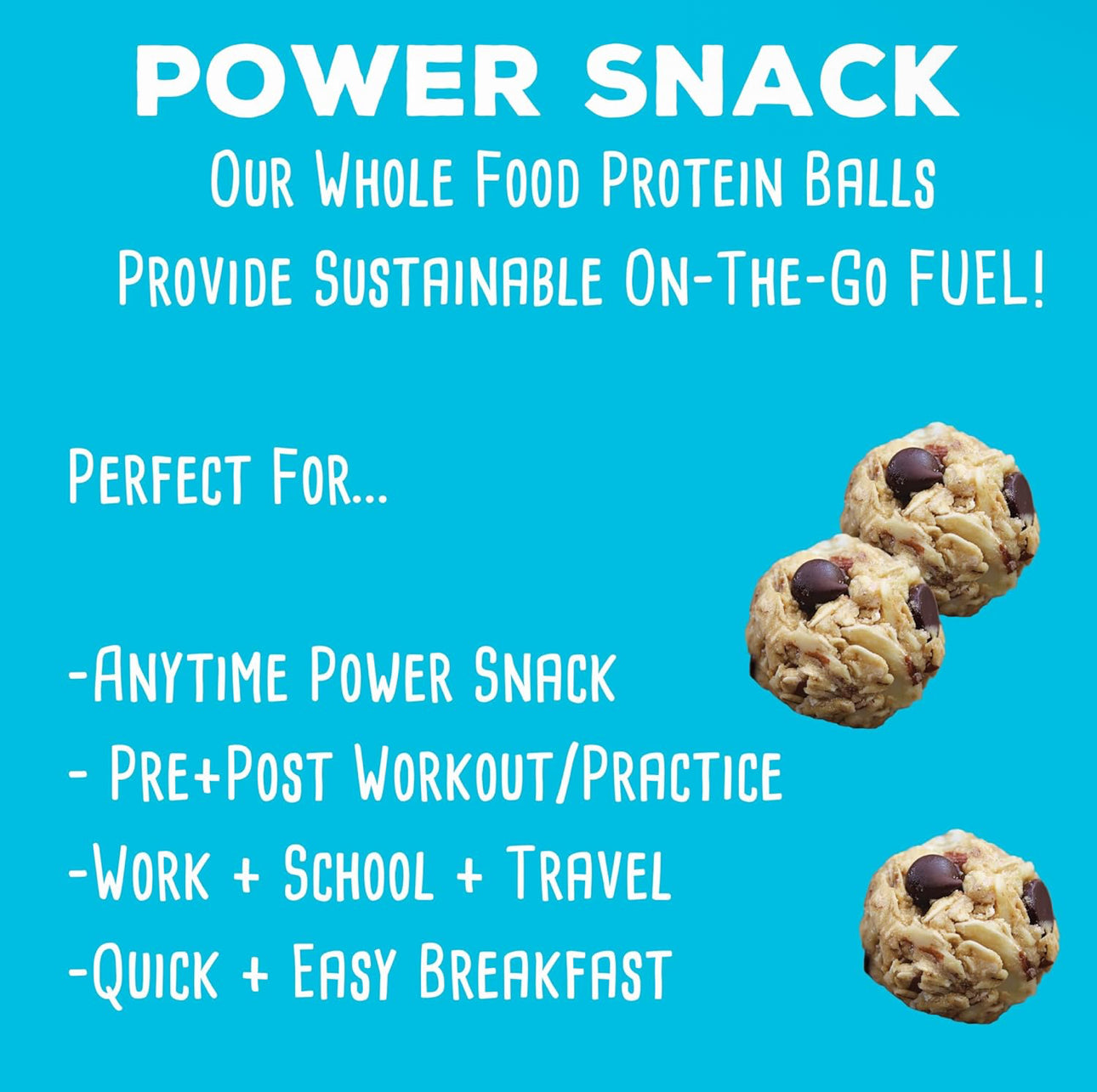simplyFUEL Chocolate Almond Coconut Protein Ball - Whole Food Balls with Probiotics - 8g Protein Snack - Gluten Free Energy Balls - Pack of 3