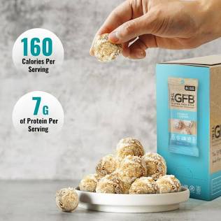 The GFB Variety Pack Protein Bites - Gluten Free, Plant Based, Non GMO, Sustainably Made – Ridiculously Tasty, Healthy, Vegan, Protein Energy Balls, 4 oz - Pack of 4