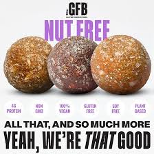 The GFB Gluten Free Protein Cookie Bites Nut Free Variety Pack – Super Tasty Allergen Friendly Fudge Brownie, Cookie Dough & Birthday Cake Vegan Protein Bites, 4 oz - Pack of 6