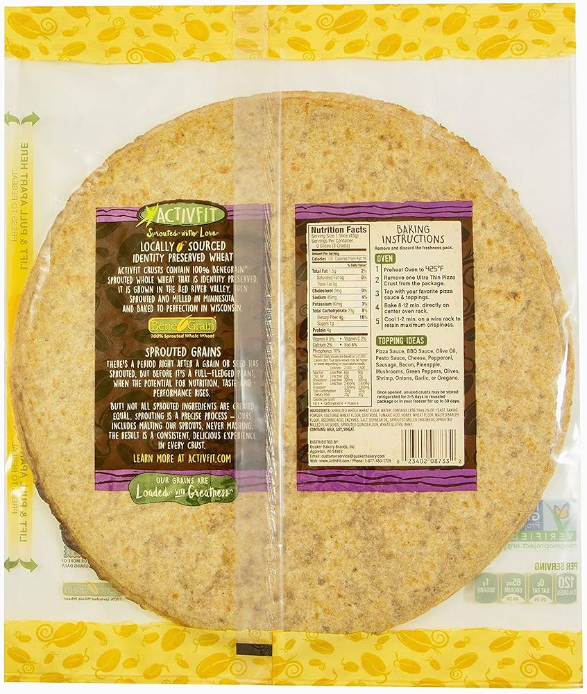 ActivFit Sprouted Super Grain Ultra Thin Pizza Crust - 12" - Pack of 3