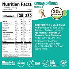 Lenny & Larry's Cinnamon Buns FITZELS- Sweet & Savory Pretzel Snacks Incredibly Tasty, High Protein Salty, Vegan, 20 g's of Plant Based Protein, 3 oz - Pack of 8