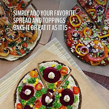 Wrawp Variety Pizza Crust -Original, Tomato, Spirulina| Organic - Pack of 3 - Organic, Paleo, Gluten Free