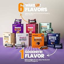 GOODNITE! Sleep Bites – Proprietary Blend with 5mg Melatonin & L-Theanine – Vegan, Gluten-Free, Kosher – Dark Chocolate Protein Snack for Restful Sleep – Pack of 8