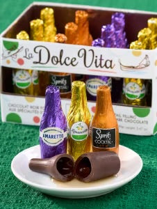 Italian Liqueur Chocolate Bottle Assortment Crate