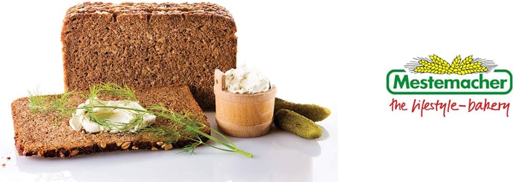 Mestemacher Natural High Fiber Bread 3 Flavor Variety Bundle: (1) Mestemacher Fitness Bread, (1) Mestemacher Rye Bread, and (1) Mestemacher Sunflower Seed Bread, 17.6 Oz. Ea.