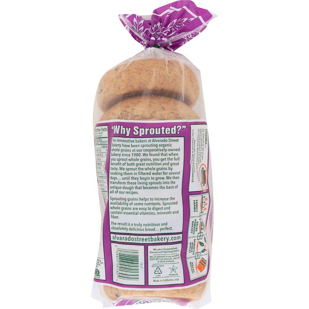 Alvarado Street Bakery Organic Sprouted Wheat Cinnamon Raisin Bagels - 6/Case
