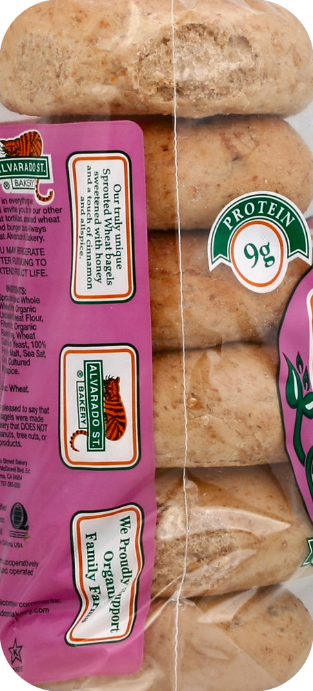 Alvarado Street Bakery Organic Sprouted Wheat Cinnamon Raisin Bagels -20 oz -each - 6/Case