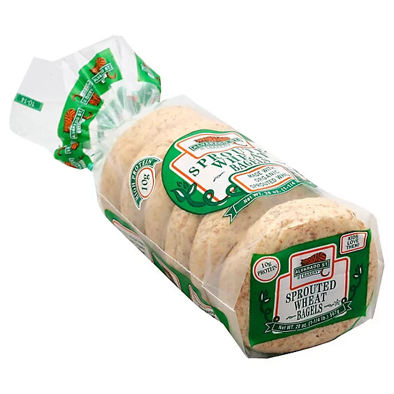 Alvarado Street Bakery Organic Sprouted Wheat Original Bagels - 6/Case