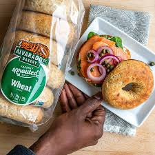 Alvarado Street Bakery Organic Sprouted Wheat Original Bagels - 6/Case