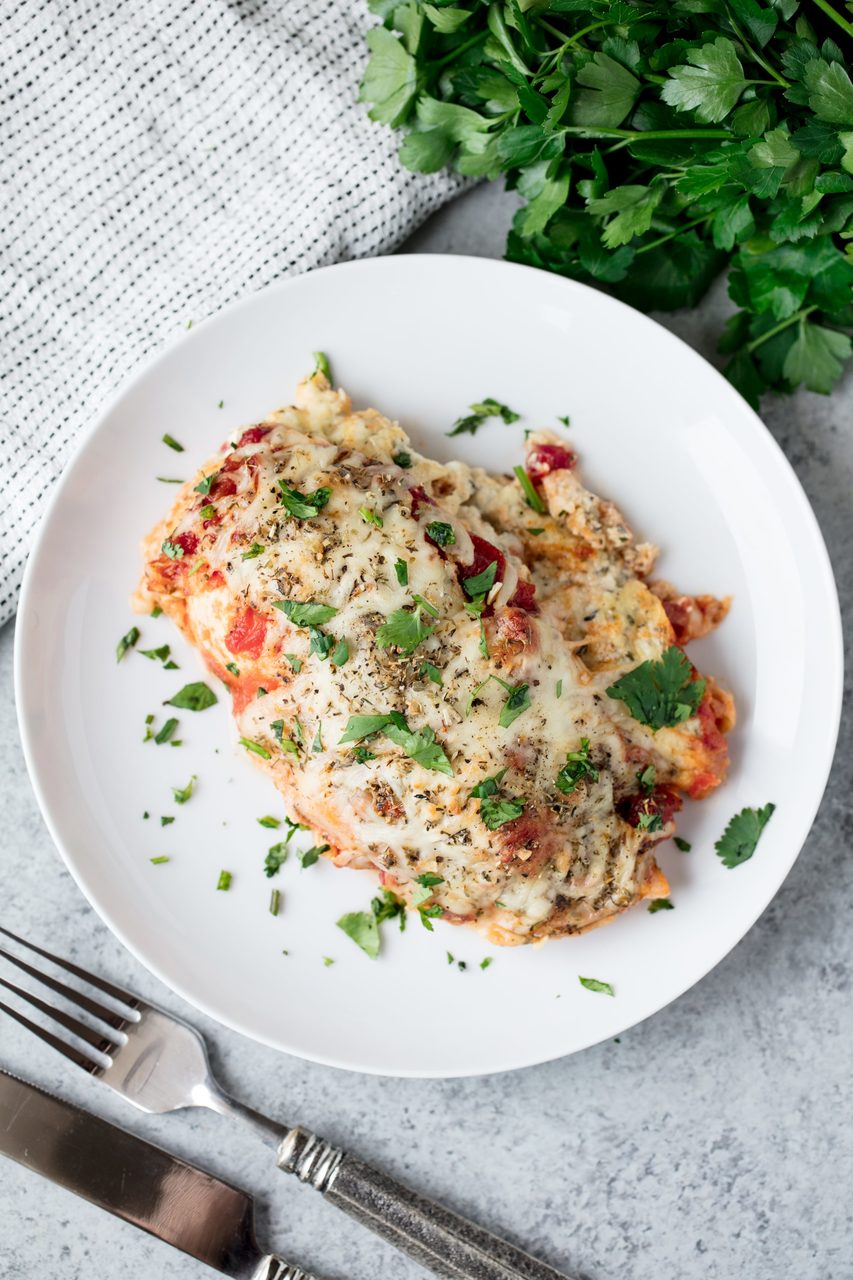 Lasagna Stuffed Chicken Breasts