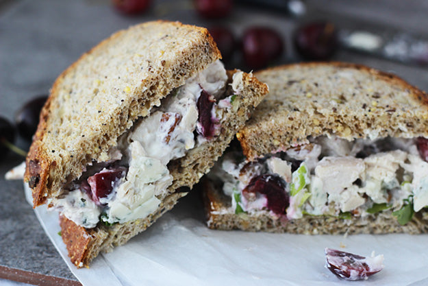 Lightened-Up Chicken Salad with Bing Cherries, Pecans and Blue Cheese