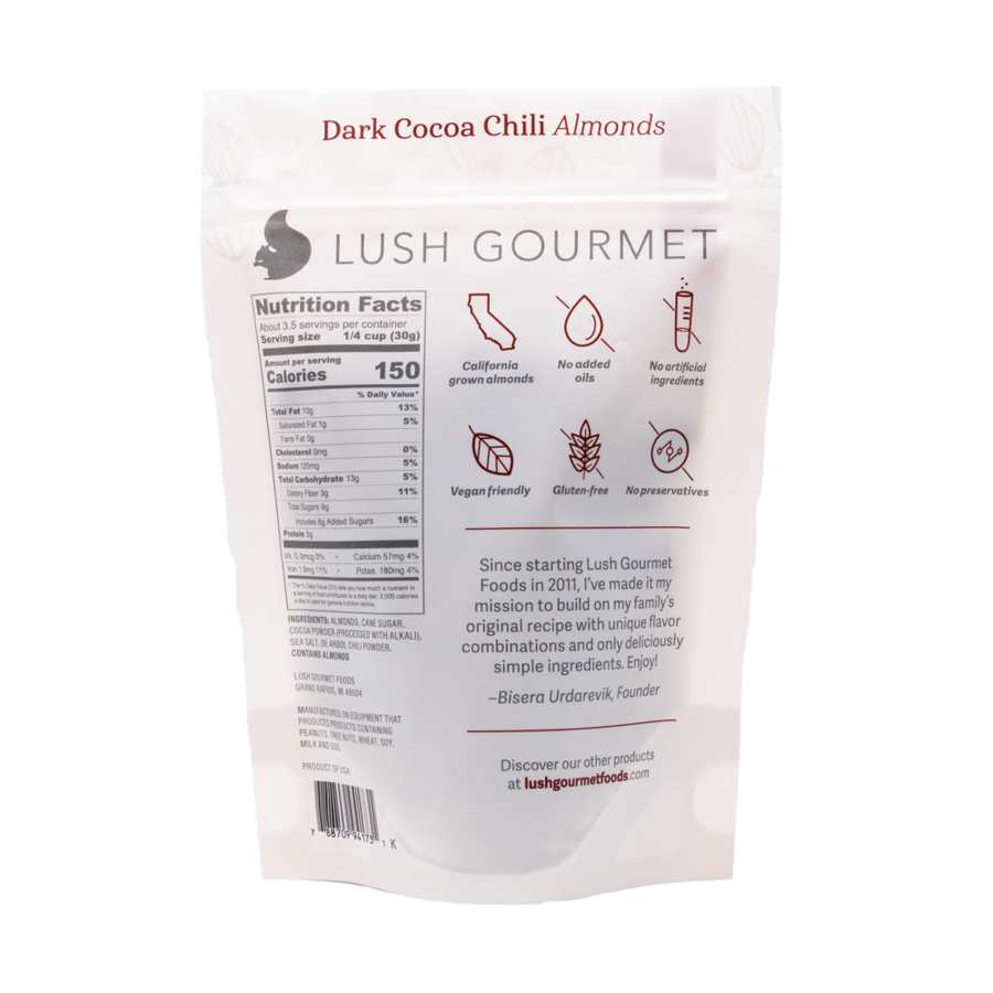 Dark Cocoa Chili Almonds - 3.85 oz