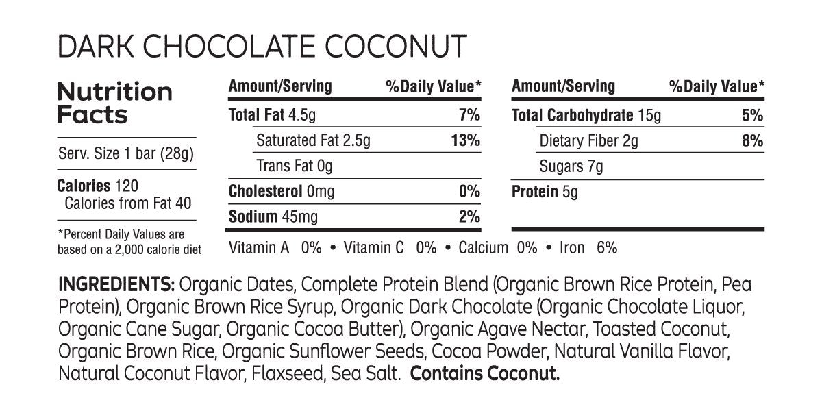 Coconut Cashew and Dark Chocolate Coconut Mini Bars (Pouch of 8)
