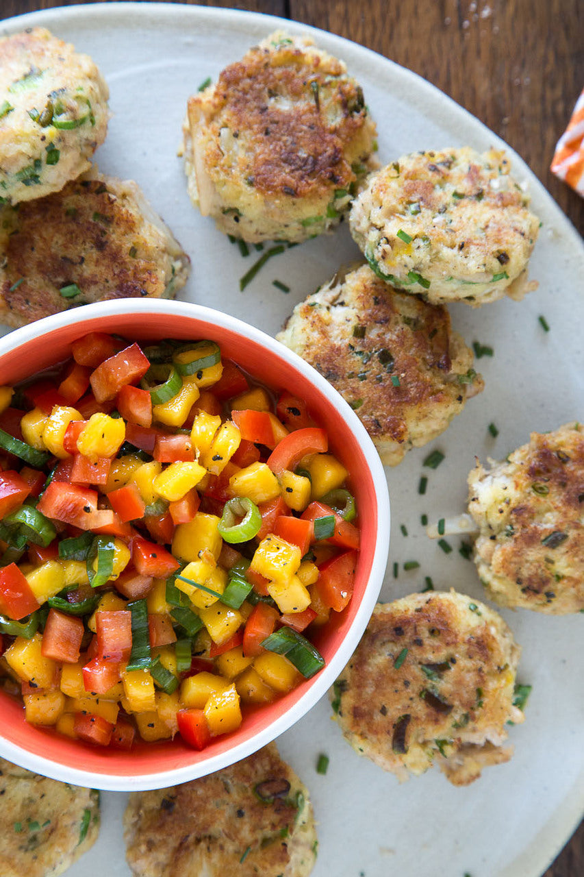 Crab Cakes with Mango Pepper Relish