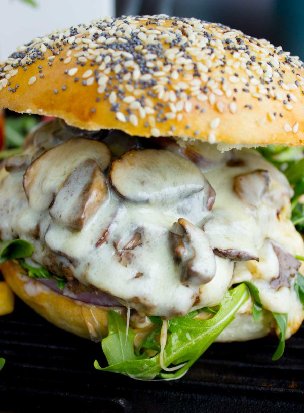 Mushroom Swiss Cheese Burgers