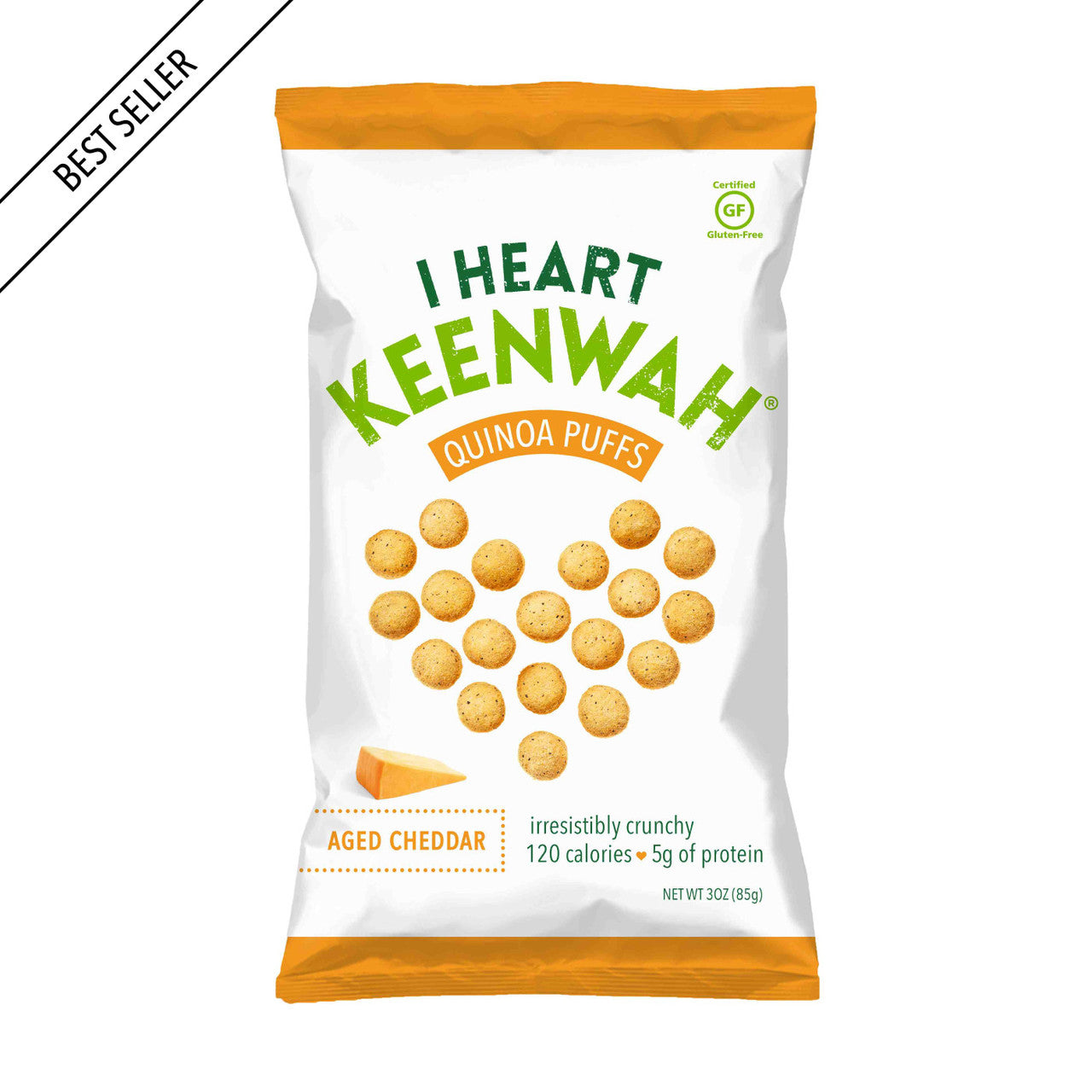 Quinoa Puffs, Aged Cheddar (3oz)