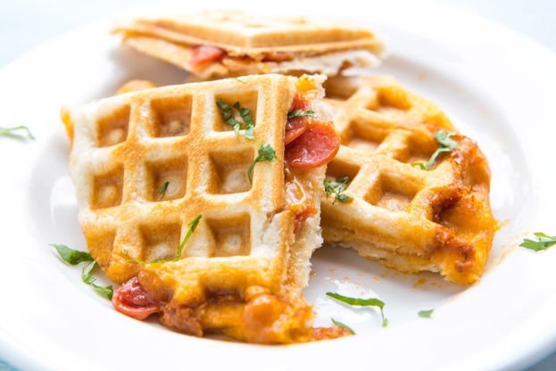 Stuffed Pizza Waffles