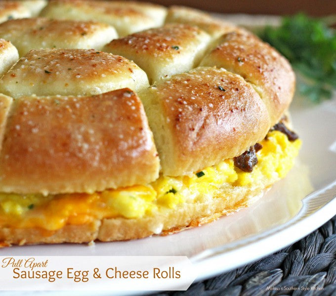 PULL APART SAUSAGE EGG AND CHEESE ROLLS