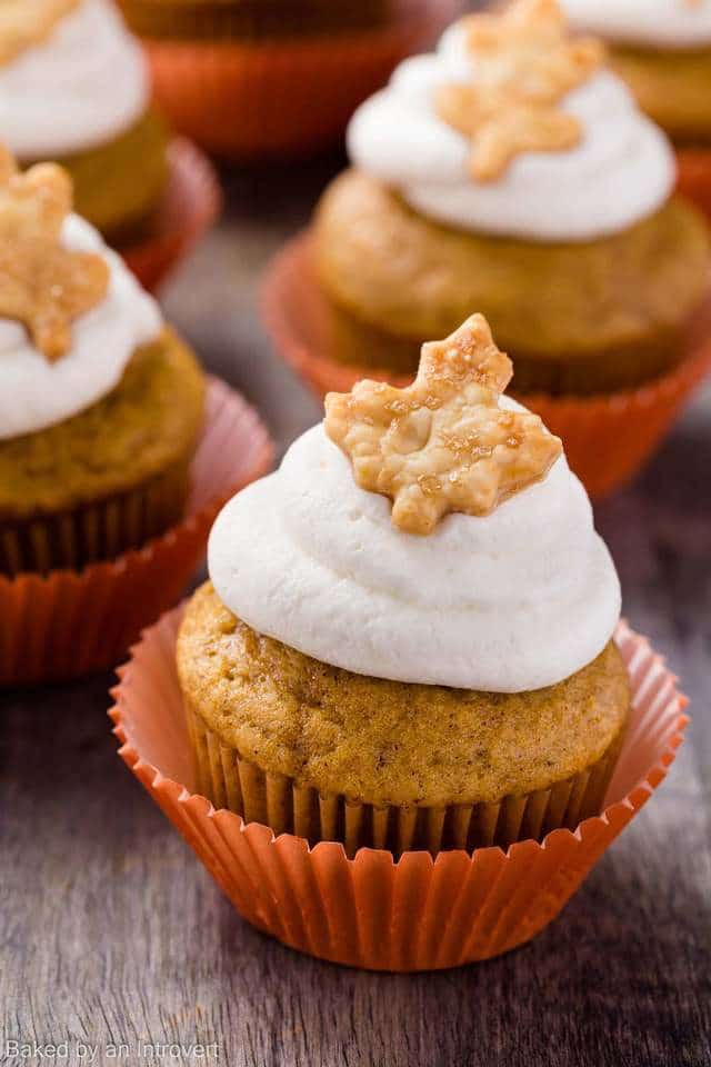 Pumpkin Pie Cupcakes - 1 Dozen