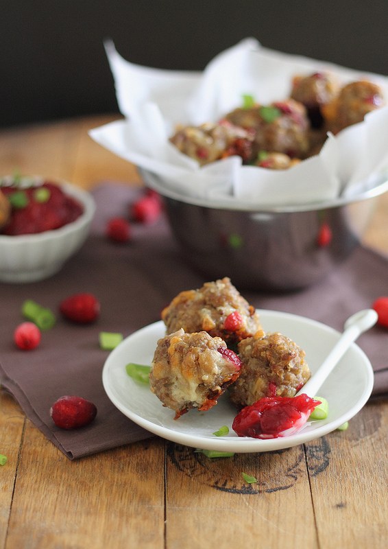 Cranberry cheddar sausage bites
