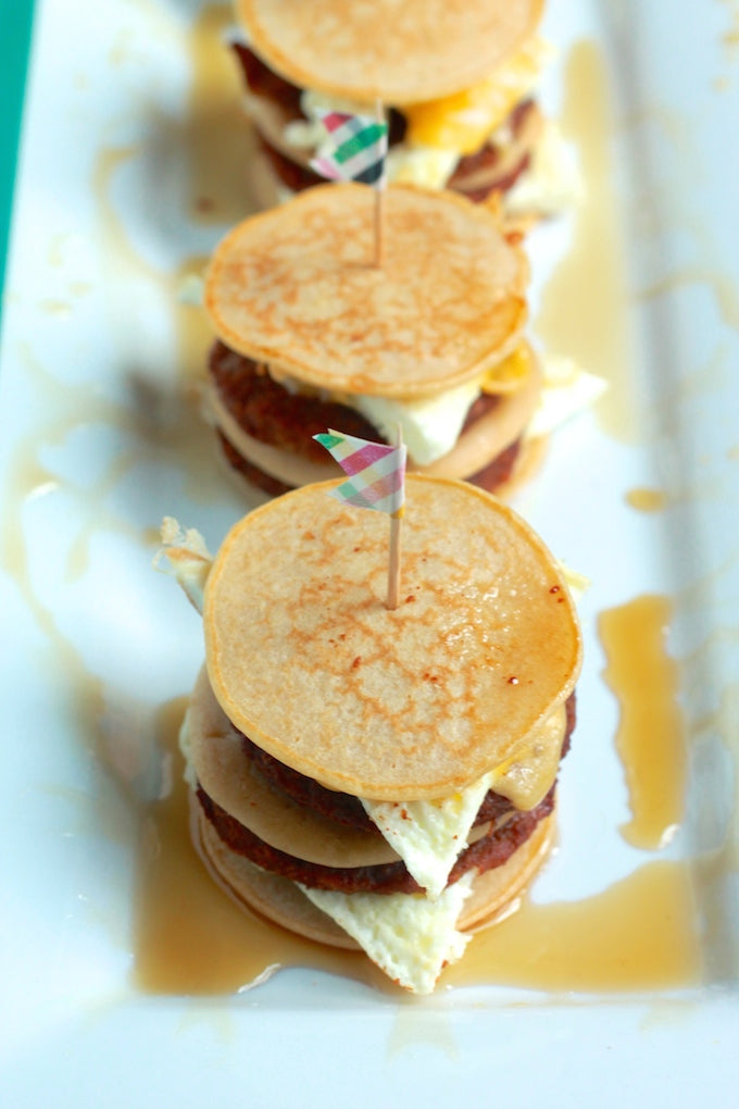 Sausage, Egg, and Pancake Sliders