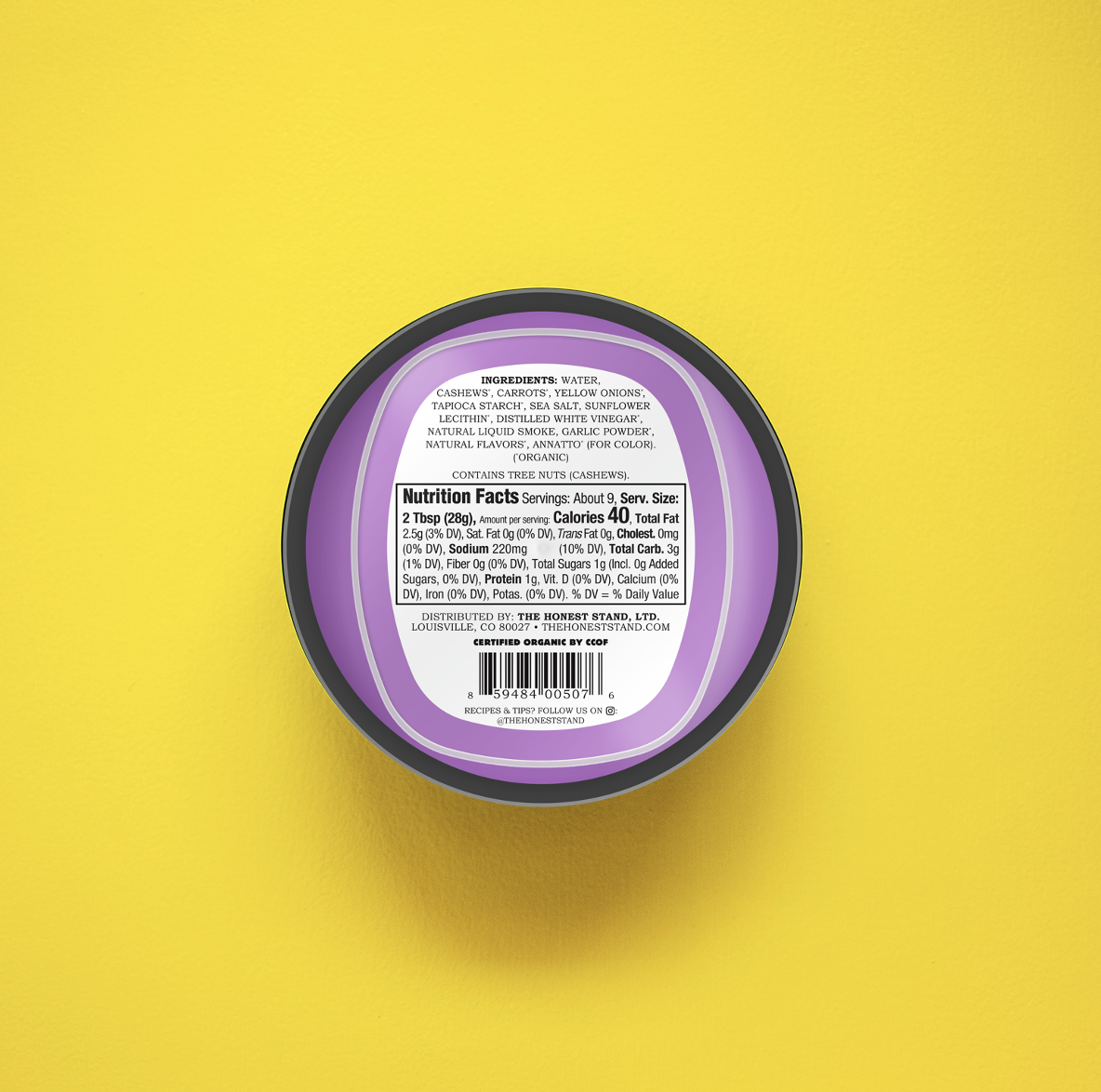 Plant Based Smoked Cheddar Dip - Set of 5 - The Honest Stand