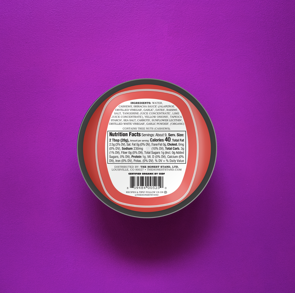Plant Based Sriracha Ranch Dip - Set of 5 - The Honest Stand
