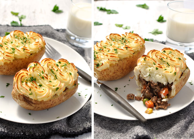 Shepherd's Pie Potato Skins