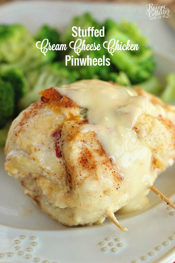 Stuffed Cream Cheese Chicken Pinwheels