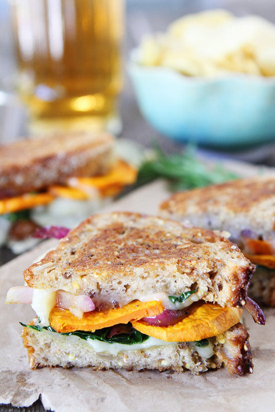 Sweet Potato and Kale Grilled Cheese