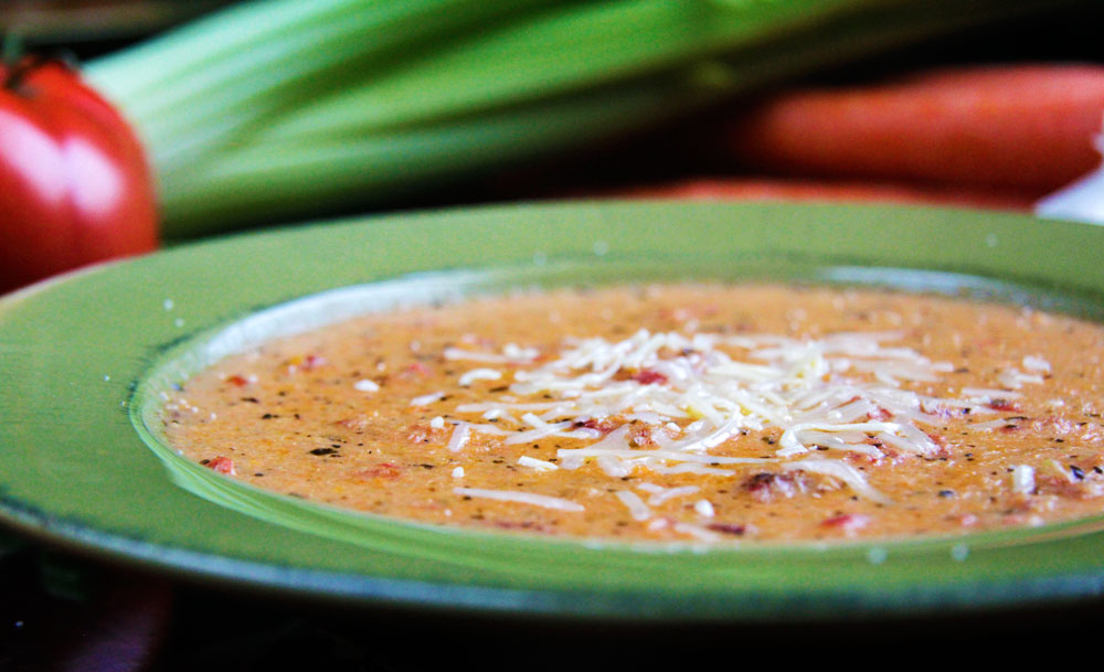 Tomato Basil Parmesan Soup