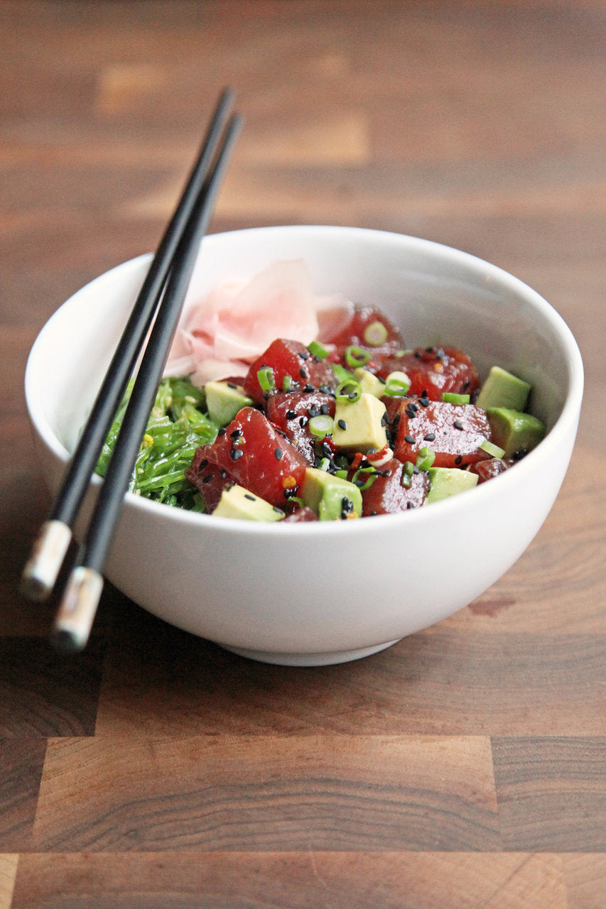 Ahi Tuna Poke Bowl With Avocado