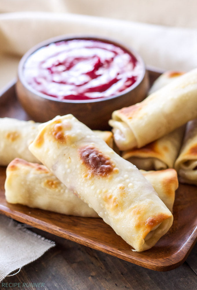 TURKEY, CRANBERRY AND BRIE EGG ROLLS