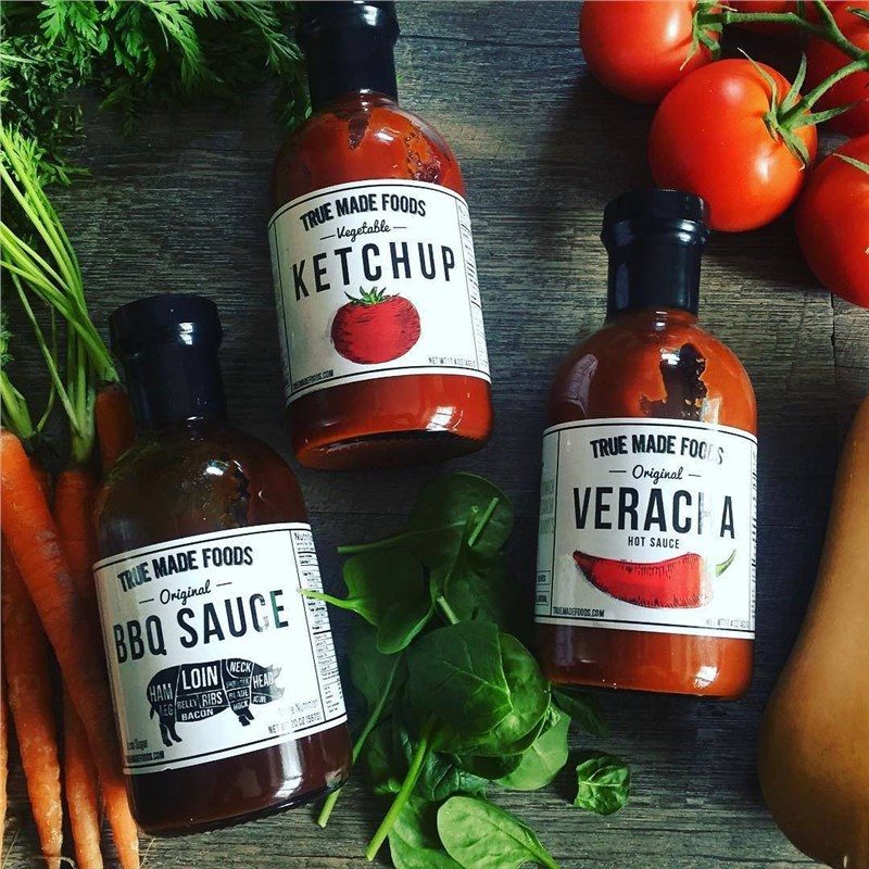 True Made Foods Vegetable BBQ Sauce, Paleo Friendly, Non-GMO, 50% Less Sugar, 6 pack